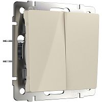 Переключатель без рамки Werkel 2-кл. перекрестный слоновая кость глянцевый картинка